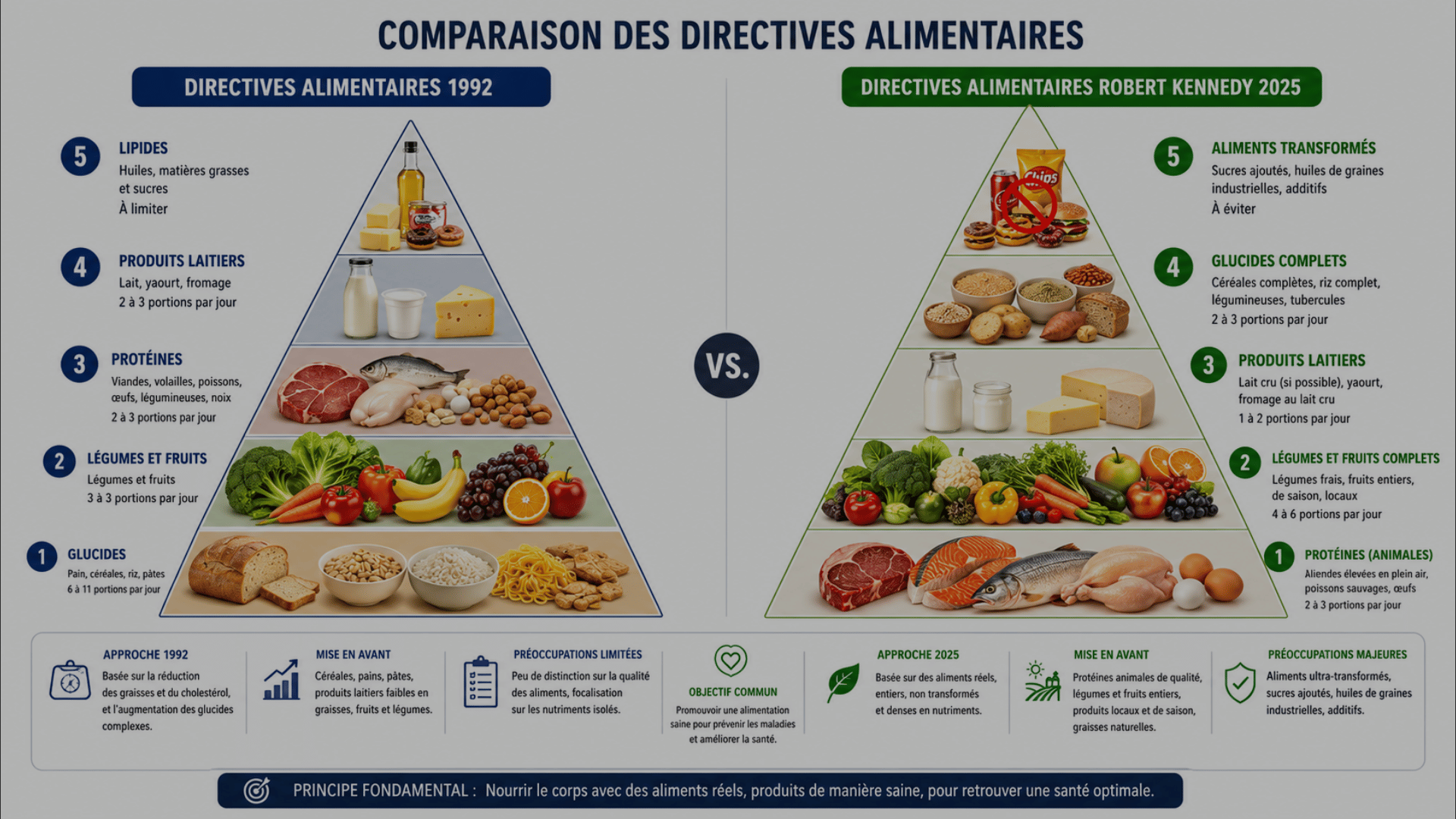 comparaison directive alimentaire science VS bon sens remise en forme